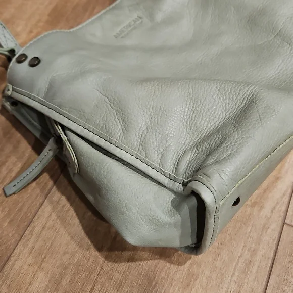 American Leather Co Green/Gray Purse - Picture 3 of 8